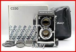 BOXED? MINT in CASE? Mamiya C220 Pro TLR Film Camera + 80mm F2.8 From JAPAN 1576