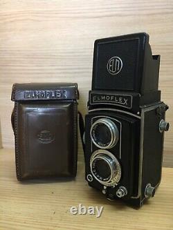 Exc+4 with Case ELMOFLEX III 6x6 TLR Camera Olympus Zuiko 75mm F/3.5 From Japan