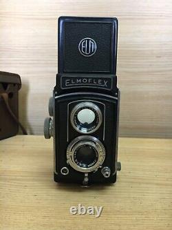 Exc+4 with Case ELMOFLEX III 6x6 TLR Camera Olympus Zuiko 75mm F/3.5 From Japan