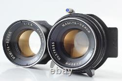 Exc+5 Mamiya C220 Pro TLR Camera with 80mm f/2.8 Blue Dot Lens From JAPAN