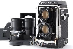 Exc+5 Mamiya C220 Pro TLR Film Camera Sekor 105mm f/3.5 Lens From JAPAN #0558