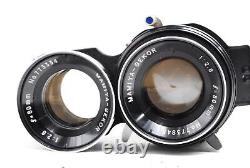 Exc+5 Mamiya C220 Pro TLR Film Camera Sekor 80mm f2.8 Blue Dot Lens From JAPAN