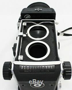 Exc+++++ Mamiya C220 Pro TLR with 80mm F2.8 and CdS Magnifying Hood from Japan
