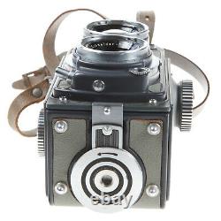 Grey Baby Rolleiflex K5 4x4 Tlr Camera With Case, Lens Hood & Cap Excellent