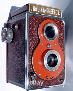 Halina Prefect TLR by Haking, Original Brown Colour, Restored Lenses and Shutter