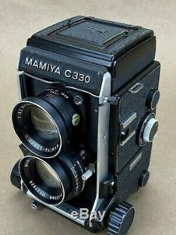 MAMIYA C330 PROFESSIONAL + SEKOR D 105mm F3.5 LENS TLR BLUE DOT FILM CAMERA