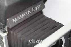 Mamiya C220 Pro TLR Film Camera Sekor 80mm F/2.8 250mm F/6.3 Scope 3.5x 6x Lupe