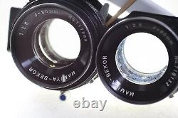 Mamiya C220 Pro TLR Film Camera Sekor 80mm F/2.8 250mm F/6.3 Scope 3.5x 6x Lupe