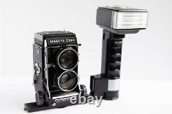 Mamiya C330 Professional F Camera with Sekor 65mm F3.5 lens & METZ CT-1 flash