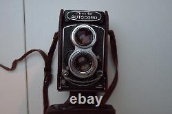 Minolta Autocord TLR Medium Format Camera with 75mm f/3.5 Rokkor Lens and case