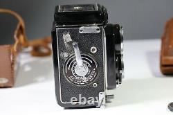 Minolta autocord camera rokkor 13.5 75mm with case