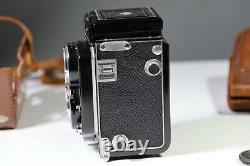 Minolta autocord camera rokkor 13.5 75mm with case