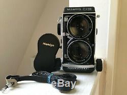 Mint+3 with Strap Mamiya C220 TLR Camera Sekor 135mm F4.5 Blue Dot from JAPAN