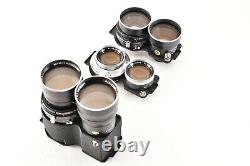 N MINT? Mamiya C220 Pro 6x6 TLR Film Camera + 65 105 250mm Lens etc from JAPAN