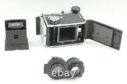 NEAR MINT? MAMIYA C220 Pro TLR Camera + DS 105mm f/3.5 Blue Dot Lens From Japan