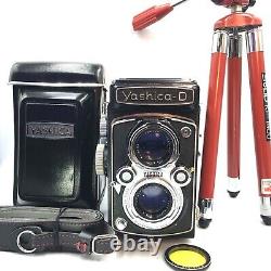 NEAR MINT YASHICA D TLR 127 Film Camera +Yashinon 80 mm/3.5 From JAPAN