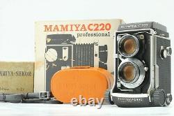 NEAR MINT in Box? Mamiya C220 Pro TLR Camera + Sekor 80mm f/2.8 Lens From JAPAN