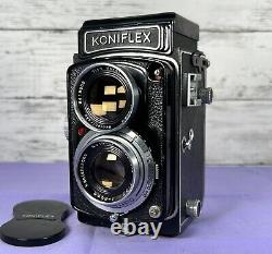 Near MINT Konica Koniflex II 6x6 TLR Film Camera Hexanon 85mm F/3.5 From JAPAN