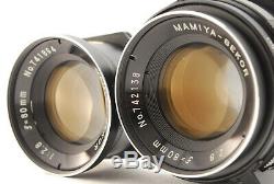 Near MINT MAMIYA C220 Pro 6x6 TLR Sekor 80mm f/2.8 Blue Dot Lens from JAPAN