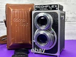 Near MINT with Case RICOHFLEX Model VII TLR Film Camera 80mm f/3.5 From JAPAN