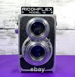 Near MINT with Case RICOHFLEX Model VII TLR Film Camera 80mm f/3.5 From JAPAN