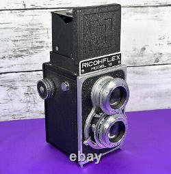 Near MINT with Case RICOHFLEX Model VII TLR Film Camera 80mm f/3.5 From JAPAN