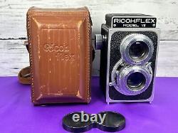 Near MINT with Case RICOHFLEX Model VII TLR Film Camera 80mm f/3.5 From JAPAN