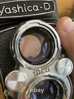 Near Mint Yashica-D TLR Film Camera Yashinon 80mm F/3.5 From Japan