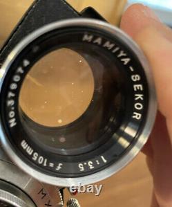 Near Mint with Case Mamiya Mamiyaflex C2 TLR Film Camera Sekor 105mm F/3.5 / JPN