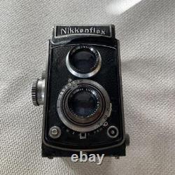 Nikkenflex TLR 6x6 Film Camera Antique twin-lens reflex with Case Japan AS-IS