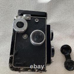 Nikkenflex TLR 6x6 Film Camera Antique twin-lens reflex with Case Japan AS-IS