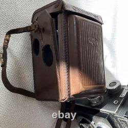 Nikkenflex TLR 6x6 Film Camera Antique twin-lens reflex with Case Japan AS-IS