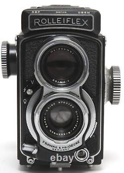 RARE Vintage Rolleiflex 4x4 Black Baby TLR for 127 Film w. Xenar 3.5/60mm