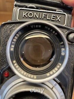 READ As-is Konica Koniflex I TLR Film Camera Hexanon 85mm F/3.5 From Japan