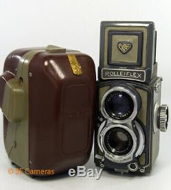 ROLLEIFLEX BABY GREY 4 x 4 TLR CAMERA XENAR 60MM 3.5 LENS VERY GOOD CONDITION