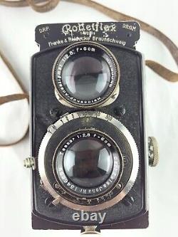 Rare Baby Rolleiflex original 4x4 127mm vintage TLR film camera f2.8