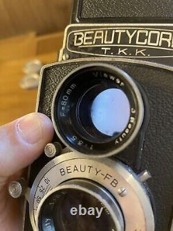 Rare Exc+5 Taiyo-do T. K. K Beautycord TLR 6x6 Medium Format Film Camera /JPN