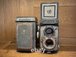 Rare GRAY with Case Near Mint Yashica D TLR Camera Yashikor 80mm F/3.5 From JP