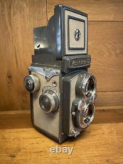 Rare GRAY with Case Near Mint Yashica D TLR Camera Yashikor 80mm F/3.5 From JP