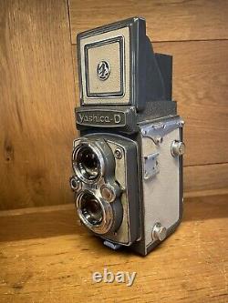 Rare GRAY with Case Near Mint Yashica D TLR Camera Yashikor 80mm F/3.5 From JP