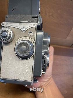 Rare GRAY with Case Near Mint Yashica D TLR Camera Yashikor 80mm F/3.5 From JP