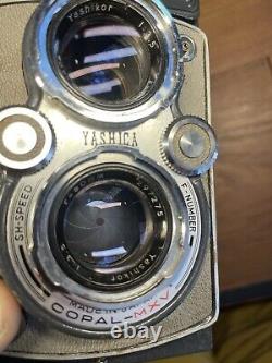 Rare GRAY with Case Near Mint Yashica D TLR Camera Yashikor 80mm F/3.5 From JP