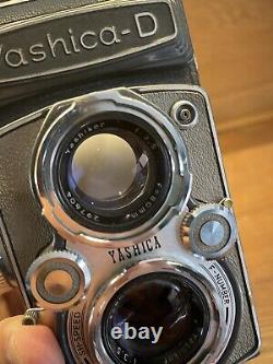 Rare GRAY with Case Near Mint Yashica D TLR Camera Yashikor 80mm F/3.5 From JP