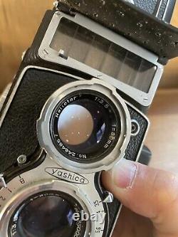 Rare Meter Works Lens Near Mint Yashicaflex Model S TLR Heliotar lens /JPN