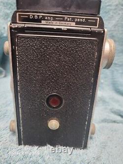 Rare Montiflex TLR 120 Film Camera with Pluscanar 75mm F3.5 Lens and case Untested