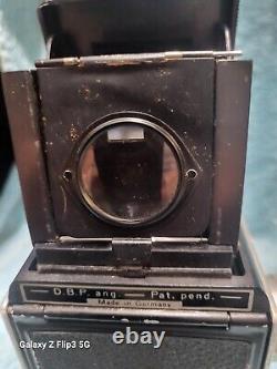 Rare Montiflex TLR 120 Film Camera with Pluscanar 75mm F3.5 Lens and case Untested