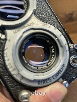 Rare Nikkor Lens Near Mint Aires Airesflex Z TLR 6x6 Film Camera From Japan