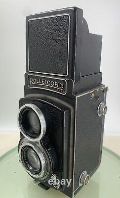 Rollei Rolleicord II 120 Film 6x6cm TLR Camera with Triotar Lens + Case #300