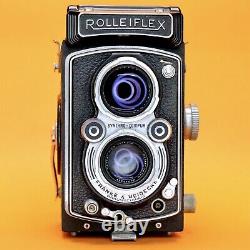 Rollei Rolleiflex 3.5 a Tlr Camera W. Tessar 3.5/7.5cm Well Used Fully Serviced