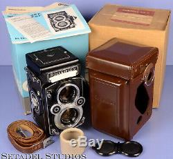 Rollei Rolleiflex 3.5f Planar White Face Tlr Camera +box +papers +more Mint Wow